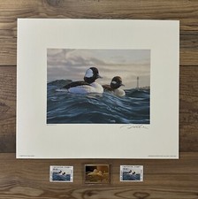 1993 NEW JERSEY - State Duck Stamp Print **BRUCE MILLER** MEDALLION Ed. #40