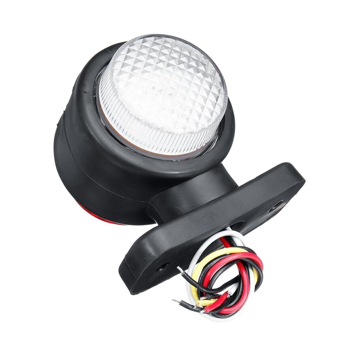 2X LED ROT Bernstein Marker Seitenmarkierung Mit Rauchglas LKW