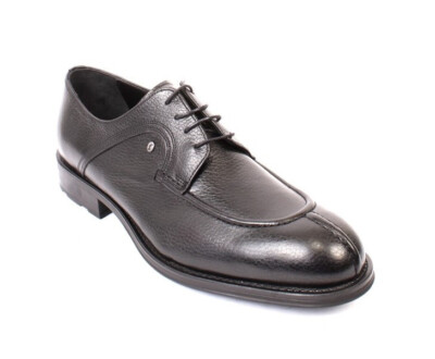 ROBERTO SERPENTINI 53813 Black Leather Lace-Up Classic Shoes 43 / US 10