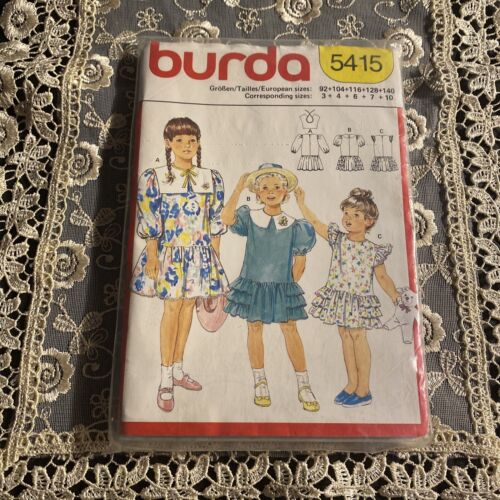burda sewing patterns #5415 Children’s Easter Dress Size 3-4-6-7-10 - Picture 1 of 3