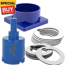 1-3/8 inch Diamond Hole Saw - Granite Drill Bit for Counter Top Holes, Tile, Gla