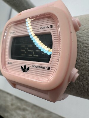 Adidas Pink ADH2731 661302 Digital Watch New Battery Rare 40MM 8