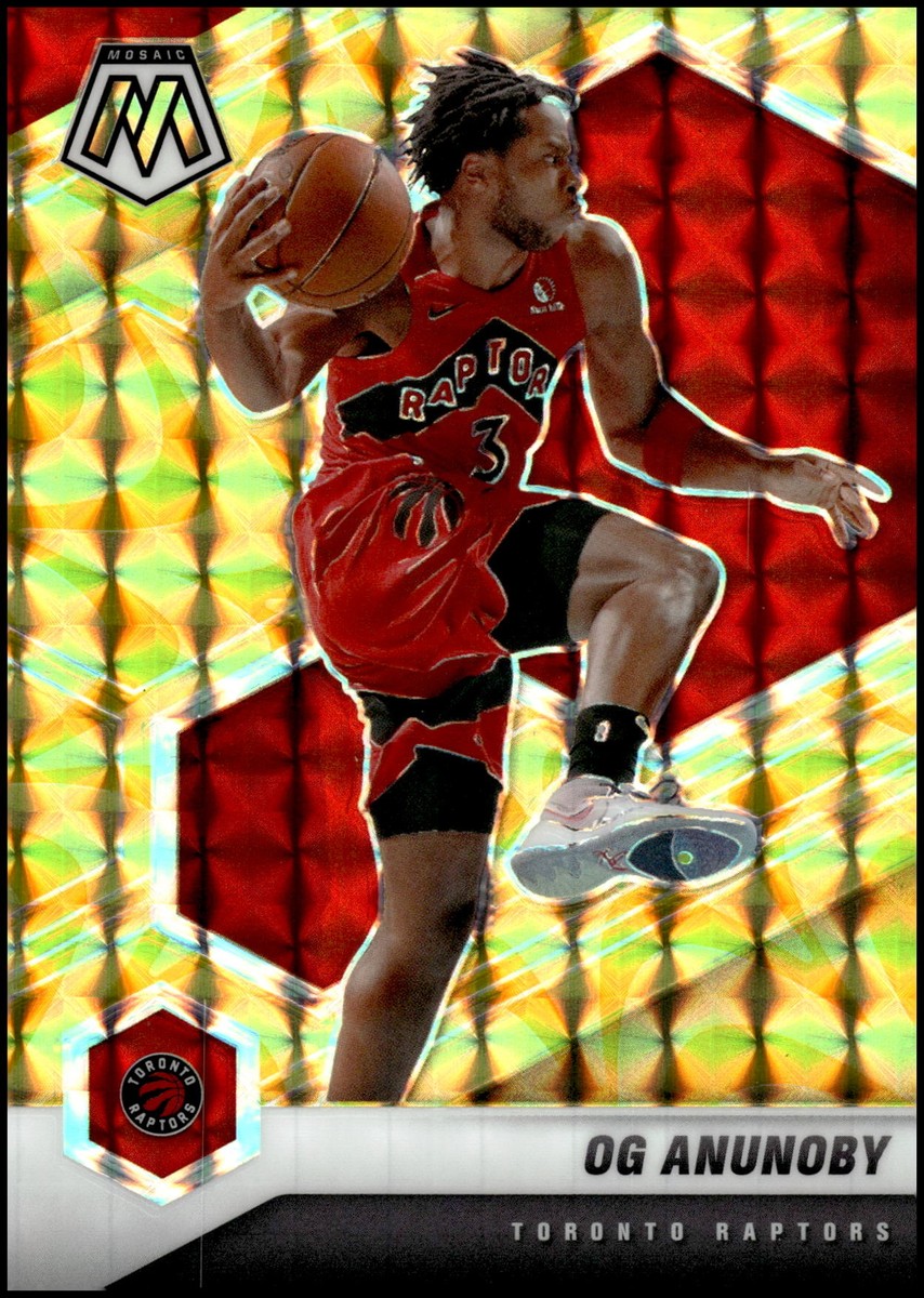 2020-21 Panini Mosaic: Mosaic Reactive Yellow #190 OG Anunoby