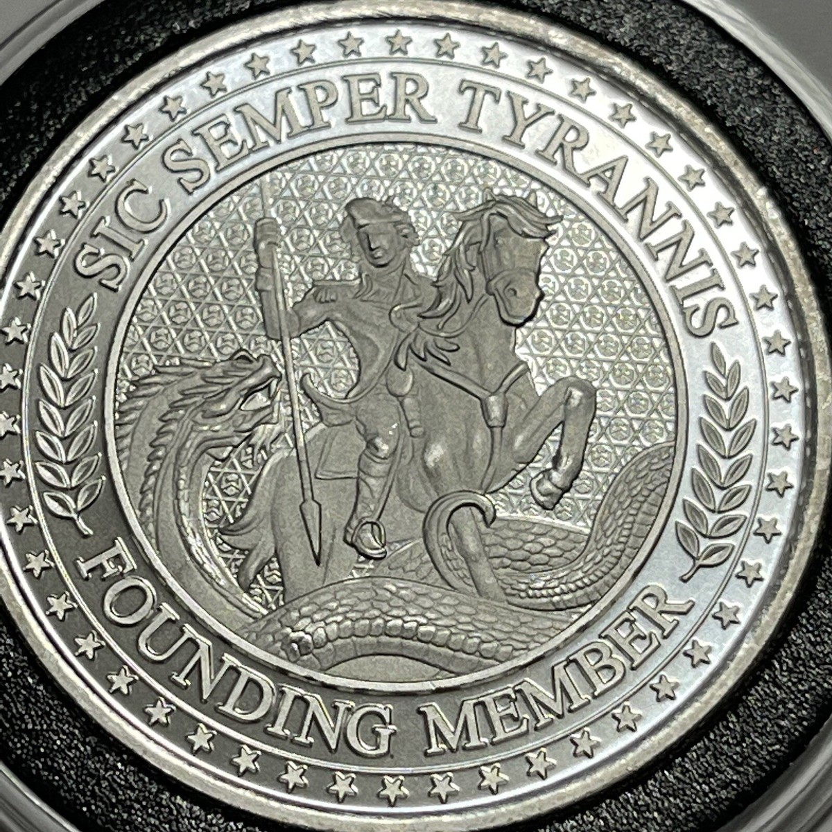 Infowars Founding Member 1 Oz Silver Coin 1 of 3 Sic Semper