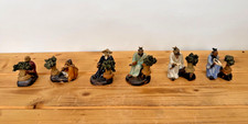 Bonsai Deko Gärtner 6-teilig Dekoration Japan Figur glasiert Set