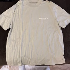 Fear Of God Essentials Shirt Mens Medium  Green Short Sleeve Oversized Tee