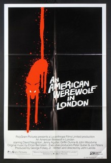 AN AMERICAN WEREWOLF IN LONDON JOHN LANDIS HORROR SCI FI 1981 INT’L STYLE 1 SHT.