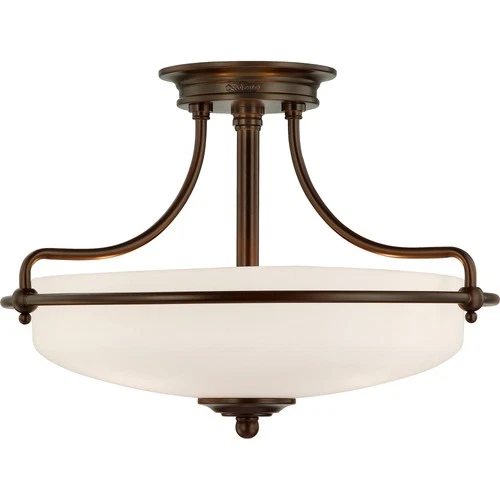 Quoizel Griffin Collection Palladian Bronze 17" Wide Ceiling Light - Picture 2 of 6