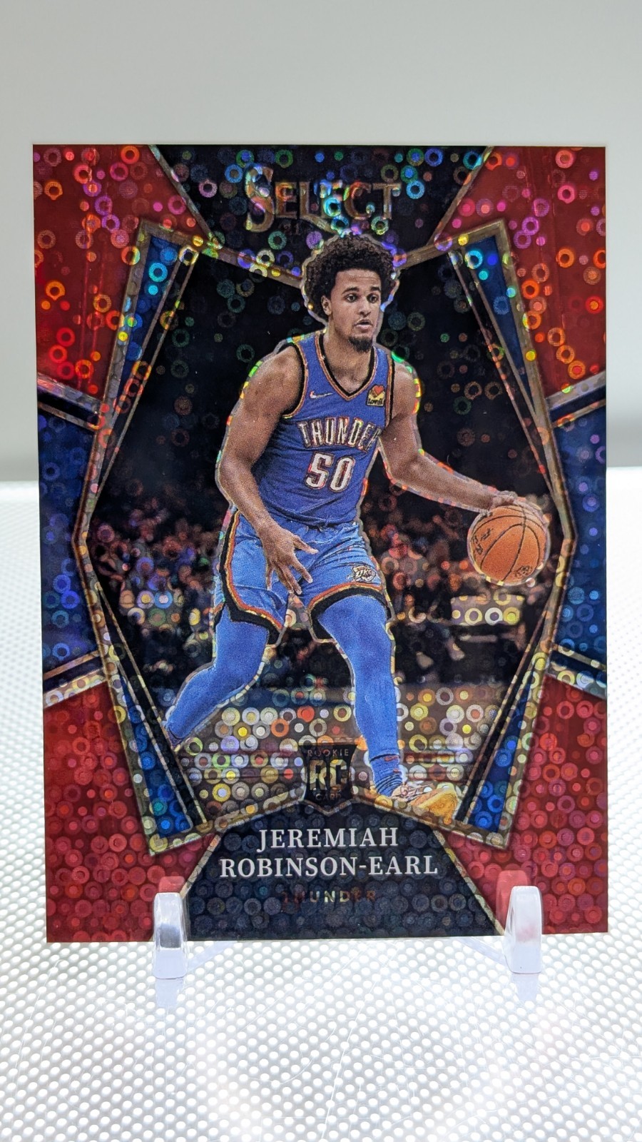 2021-22 Select - Premier Level Jeremiah Robinson-Earl #182 Red Disco /49 (RC)