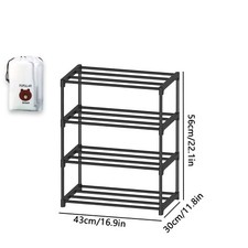 3/4Tier Shoe Rack Slim Narrow Free Standing Shoes Storage Tall Organizer Shelf