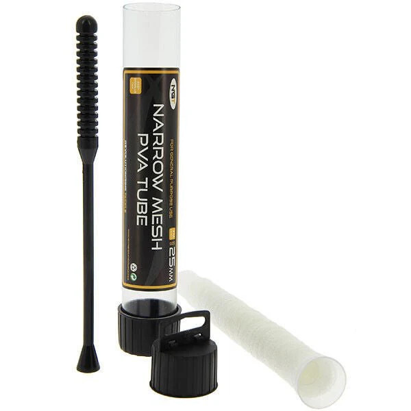 NGT PVA NARROW Mesh 7 Metres Carp Fishing Stocking & Plunger and Tube 25mm