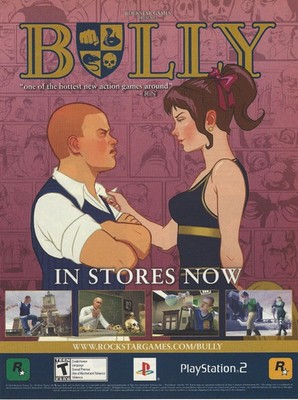 2006 Bully Playstation PS2 Rockstar Games Print Ad | POSTER | Sweet!