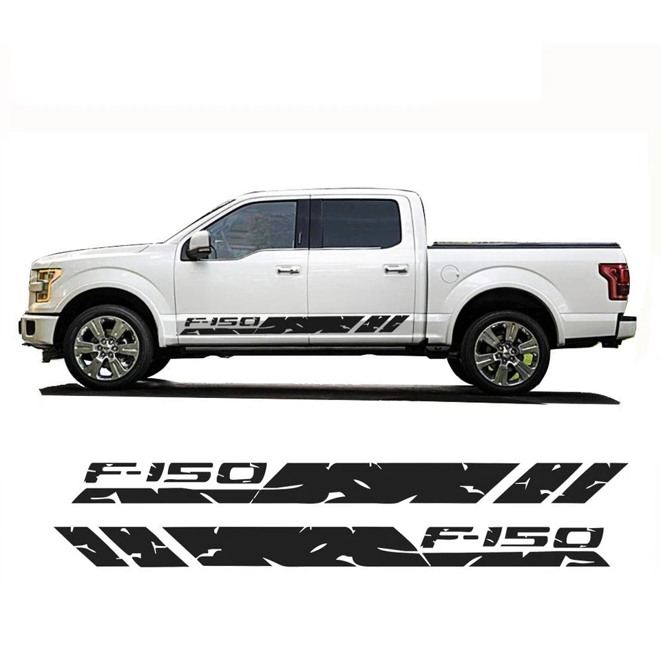 Kit de gráficos calcomanías de vinilo para Ford F150 F-150 puerta lateral deportiva 2 piezas Foto 2 de 4