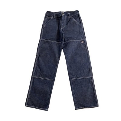Dickies 100 Raw Rigid Denim Straight Leg Carpenter Jeans Indigo Blau W30 L32