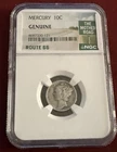 NGC Route 66 Mercury Silver Dime 1940