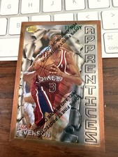 Allen Iverson 1996-97 Finest Apprentice Rookie Card w/Coating #69 76ers. rookie card picture