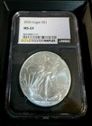 🔥 2026 American Silver Eagle $1 – NGC MS69 Black Label – GoldSilverNaples – 1 o