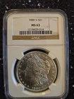 1880-S Morgan Silver Dollar $1 - NGC MS63 - San Francisco