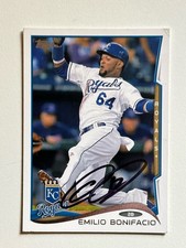 Emilio Bonifacio 2014 Topps #322 Kansas City Royals Signed Auto Autographed