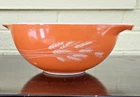 PYREX Autumn Harvest 443 Cinderella Nesting Mixing Bowl 2.5 QT Orange Wheat