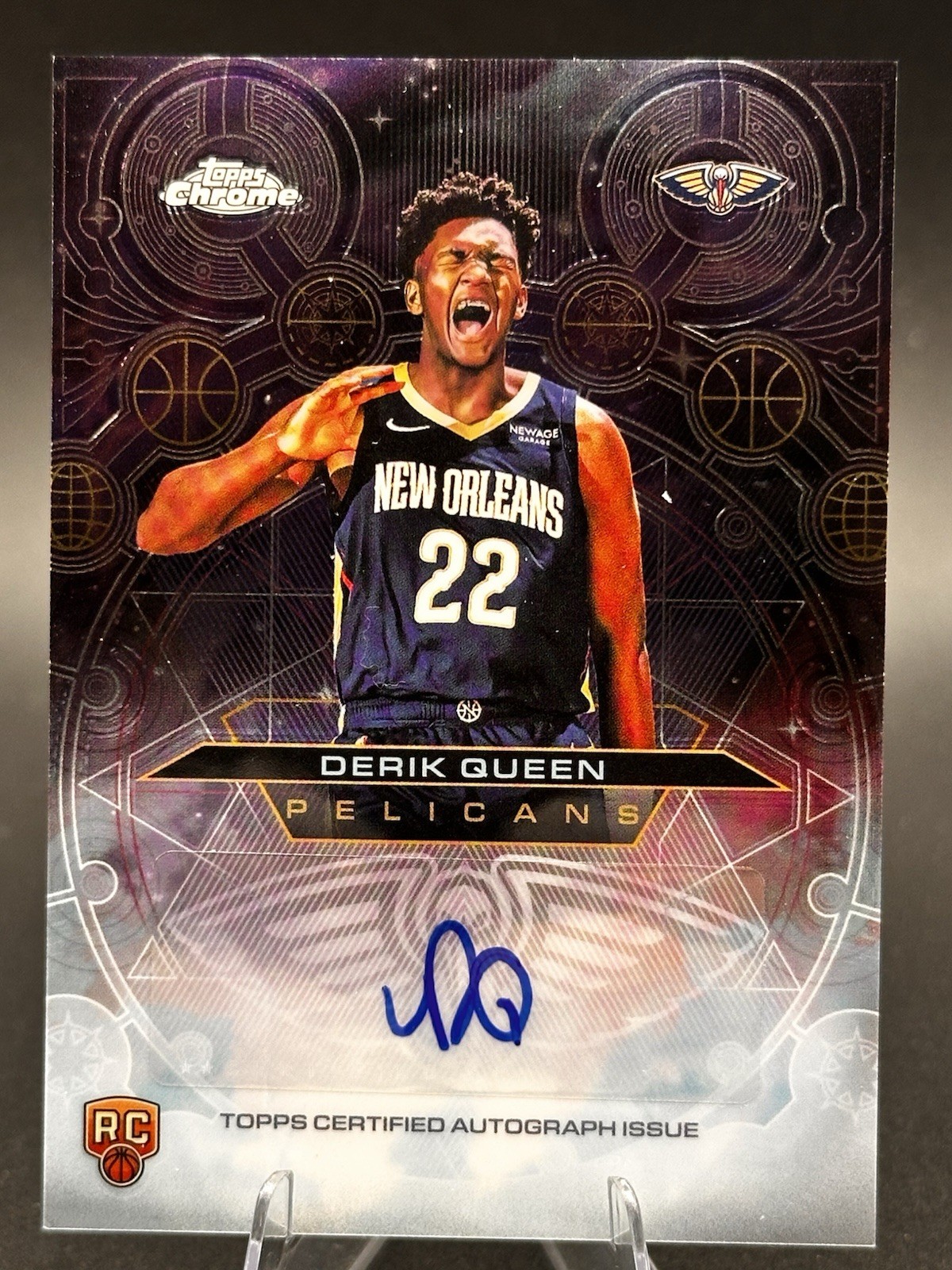 2025-26 Topps Chrome Chromographs Derik Queen #CHR-DQ Rookie Auto RC Pelicans 🔥