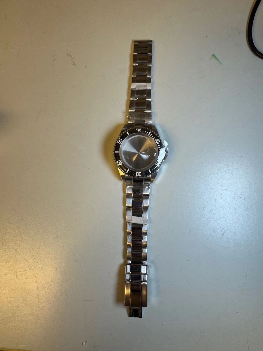 CHICHIYANG Set Di Custodia Per Orologio In Acciaio Inox, Pezzi Di Ricambio Per Cassa Dell'orologio Con Copertura In Acrilico, Accessori Per Orologio A Specchio Per Movimento NH35, NH36, Argento - Foto 3