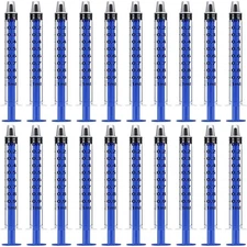 Blue 100 Pcs 1Ml 1Cc Plastic Syringe No Needle Syringe for Pets Oral, Refilling,