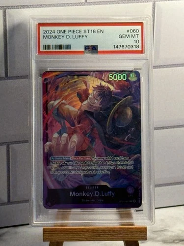 One Piece Monkey D Luffy OP05-060 ST18 PSA 10 GEM MINT