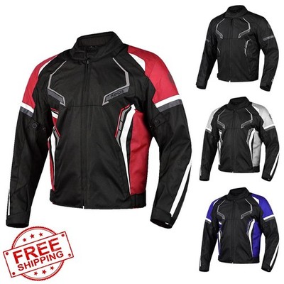 Hi Viz Armored Motorcycle Jacket Men Women All Season Riding Dual