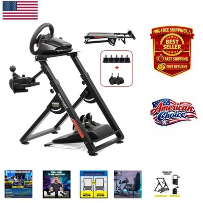 Compact Sim Racing Wheel Stand - Universal Compatibility for All Racing Drivers