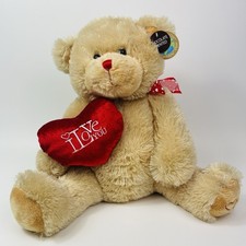 Dan Dee Plush Brown Bear Red Heart I Love You Engagement Anniversary Bday 18  