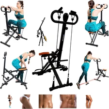 Squat Machine Exercise Equipment - Ab Rowing Machine for Home Workouts - Power R
