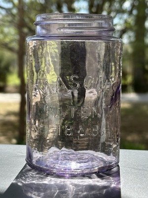 Masons Patent 1858 Fruit Jars Smooth Lip Pint SCA Color Sharp