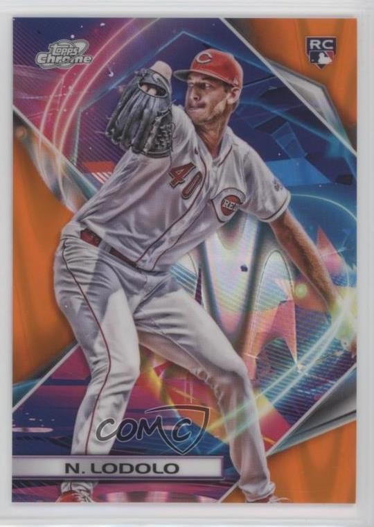 2022 Topps Cosmic Chrome Orange Galactic Refractor 23/25 Nick Lodolo #51 x2o