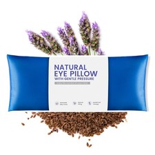 Weighted Eye Pillow for Yoga, Moist Heat 1 Count Pack of 1 , Mask02-blue