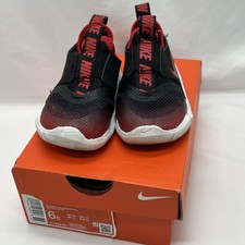 Nike Flex Runner Toddler Sneakers Size 6C Black Red Slip On Toddler Shoes