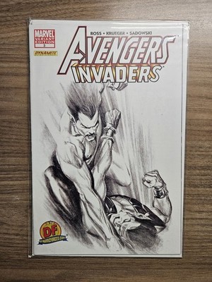 AVENGERS INVADERS #3 Alex Ross Dynamic Forces Sketch VARIANT 2008
