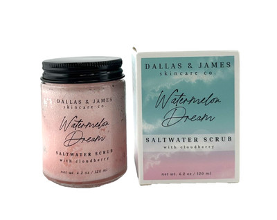 Dallas & James Skincare Co. Watermelon Dream Saltwater Scrub - 4.2 oz (120ml)