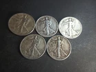 5 Different Walking Liberty Silver Half Dollars