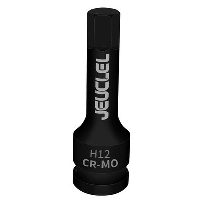 JEUCLEL 12mm Hex Impact Bit Socket, H8 1/2-Inch Drive Allen H12 12MM 