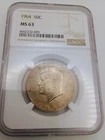 1964 NGC MS63 Kennedy Half Dollar 50c US Mint Silver