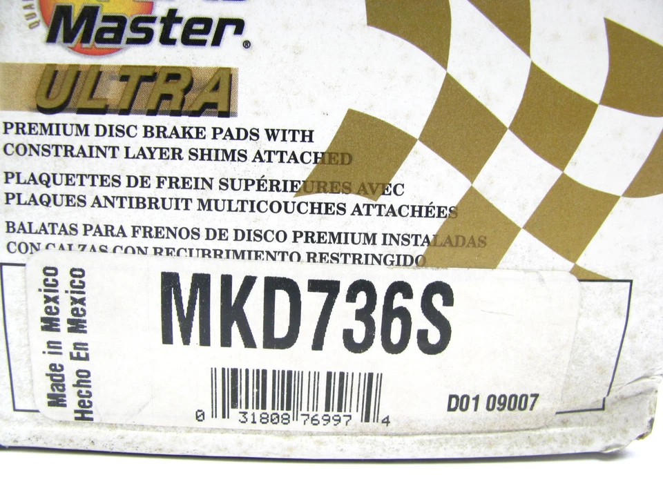 Передние дисковые тормозные колодки Parts Master MKD736S для Saab 900 1997-1998 годов выпуска - Изображение 3 из 3