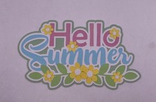 Summertime - Hello Summer - Paper Piecing Scrapbook Embellishment Die Cuts