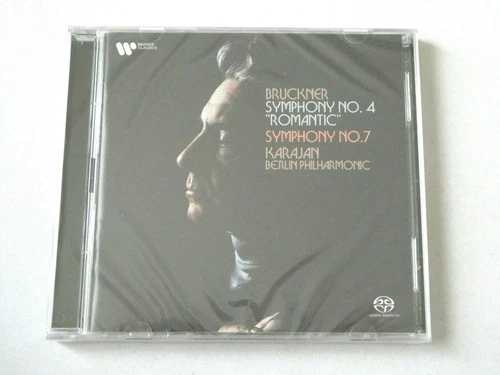 Karajan BPO Bruckner: Symphonies No. 4 & 7 Newly Remastered 2 SACD Hybrid