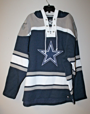 New NFL Dallas Cowboys old time jersey style mid weight cotton hoodie men's S