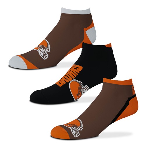 NFL Flash 3 Pair No Show Socks Mens Large Fits 10-13 Fan Gift Pack Team Gear - Picture 12 of 43