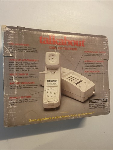 Talkabout by Universal TEL 2500 The Cordless Phone Brown Never Used As Is - Zdjęcie 7 z 9