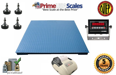 Prime USA NTEP 60'' x 84''  Floor Scale & Printer 5,000 x 1 lb 5 YR Warranty