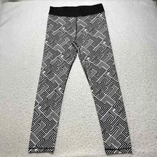 Rue21 Women's Junior's XL Pull On Black White Geometric Leggings Yoga Pants