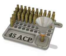 45 ACP Reloading Bullet Tray Blocks Stepped Bleacher Type 498F Holds 50 RMD3D